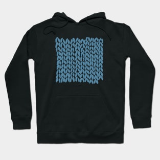 Half Knit Blue Hoodie